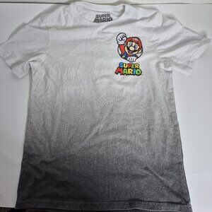 Super Mario Two-tone Short Sleeve Tshirt Youth Boys Size L  (10-12)